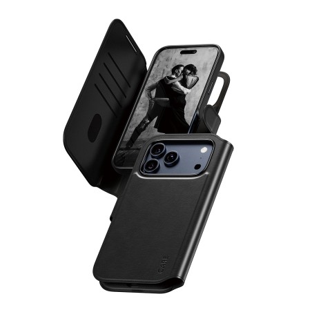 PanzerGlass CARE Tango Two-in-One Wallet Case for iPhone 17 Pro Max - Stylish Black MagSafe Protection, Ultimate Convenience!